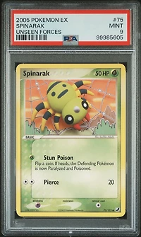 2005 Pokemon Ex Unseen Forces 75 Spinarak PSA 9