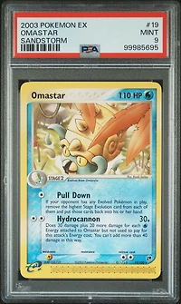 2003 Pokemon Ex Sandstorm 19 Omastar PSA 9