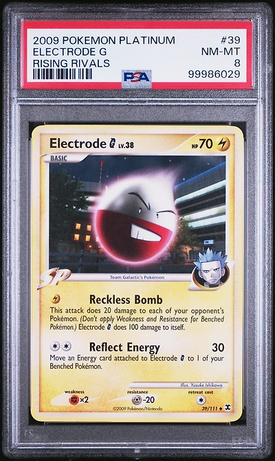 2009 Pokemon Platinum Rising Rivals 39 Electrode G PSA 8