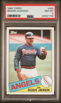 1985 Topps 200 Reggie Jackson PSA 8