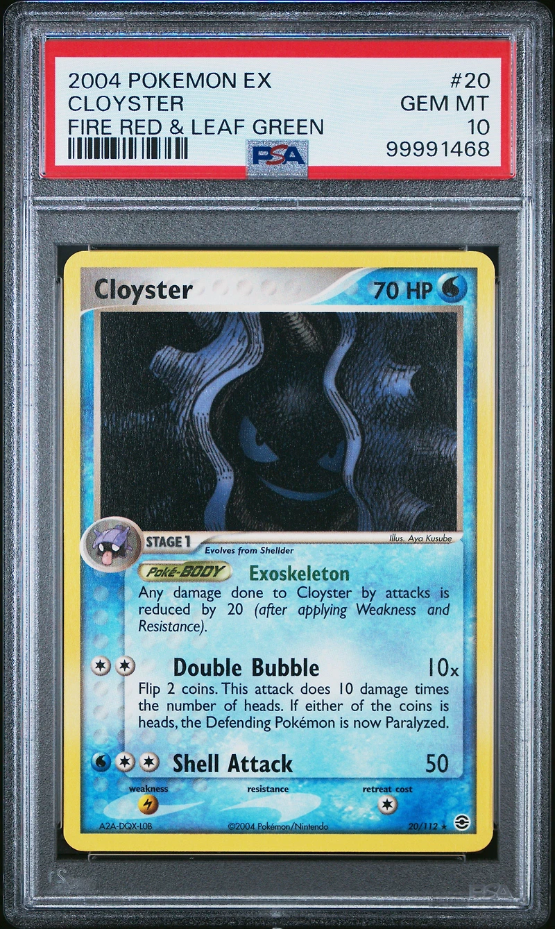 2004 Pokemon Ex Fire Red & Leaf Green 20 Cloyster PSA 10