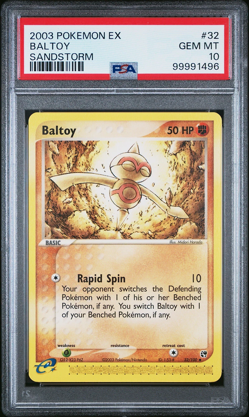 2003 Pokemon Ex Sandstorm 32 Baltoy PSA 10