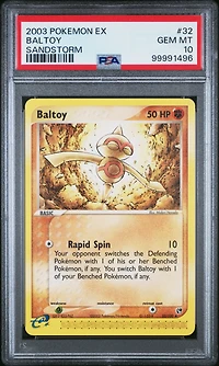 2003 Pokemon Ex Sandstorm 32 Baltoy PSA 10