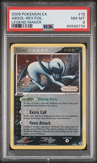 2006 Pokemon Ex Legend Maker 15 Absol-reverse Foil PSA 8