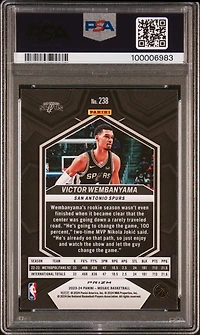 2023 Panini Mosaic 238 Victor Wembanyama Green PSA 10