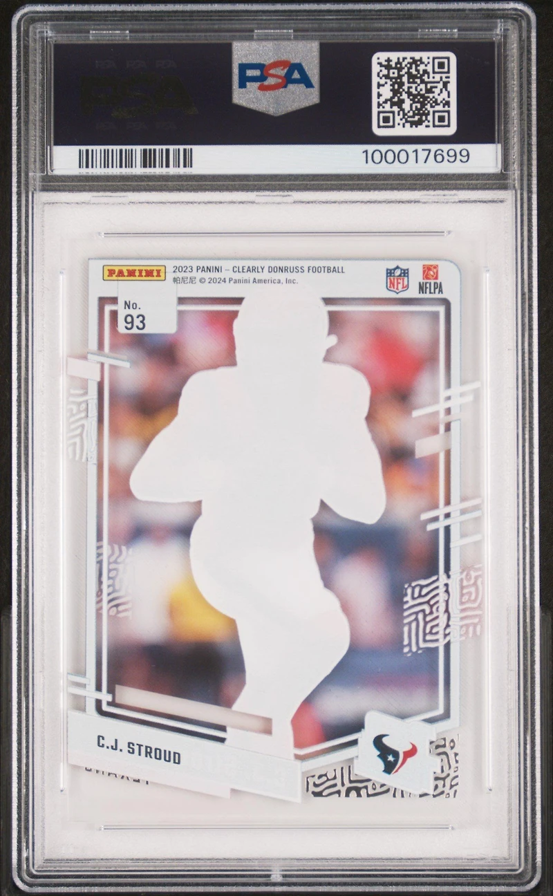2023 Panini Clearly Donruss 93 Cj Stroud PSA