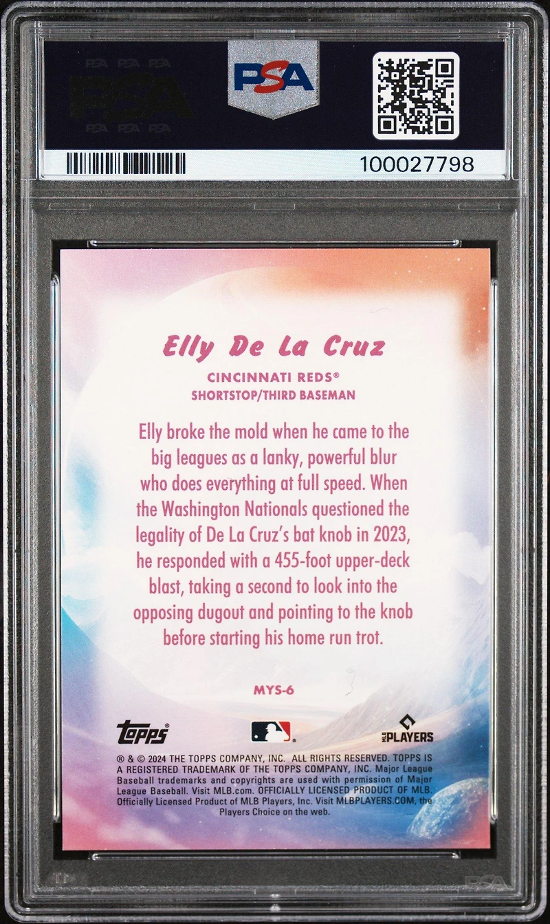 2024 Topps Update Mystical Mys6 Elly De La Cruz PSA 10