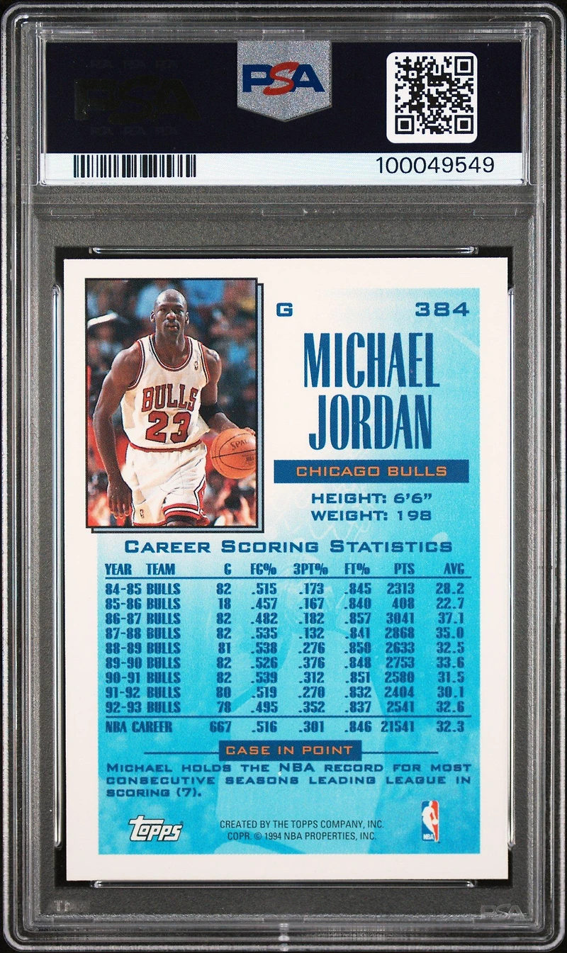 1993 Topps Michael Jordan PSA