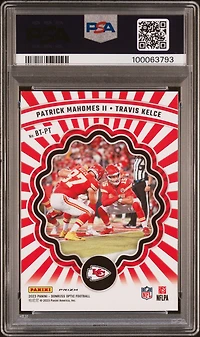 2023 Panini Donruss Optic Best Tuddys Btpt Travis Kelce/patrick Mahomes Ii PSA 10
