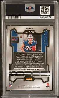 2023 Panini Prizm 308 Dalton Kincaid Red Wave PSA 10
