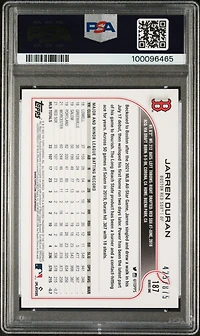 2022 Topps Complete Set 187 Jarren Duran Retail Foilboard PSA 10