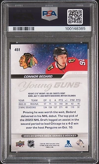 2023 Upper Deck 451 Connor Bedard PSA