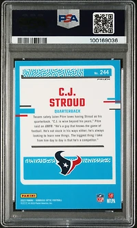 2023 Panini Donruss Optic 244 Cj Stroud Holo PSA