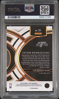 2023 Panini Select Victor Wembanyama Green Shock PSA 10
