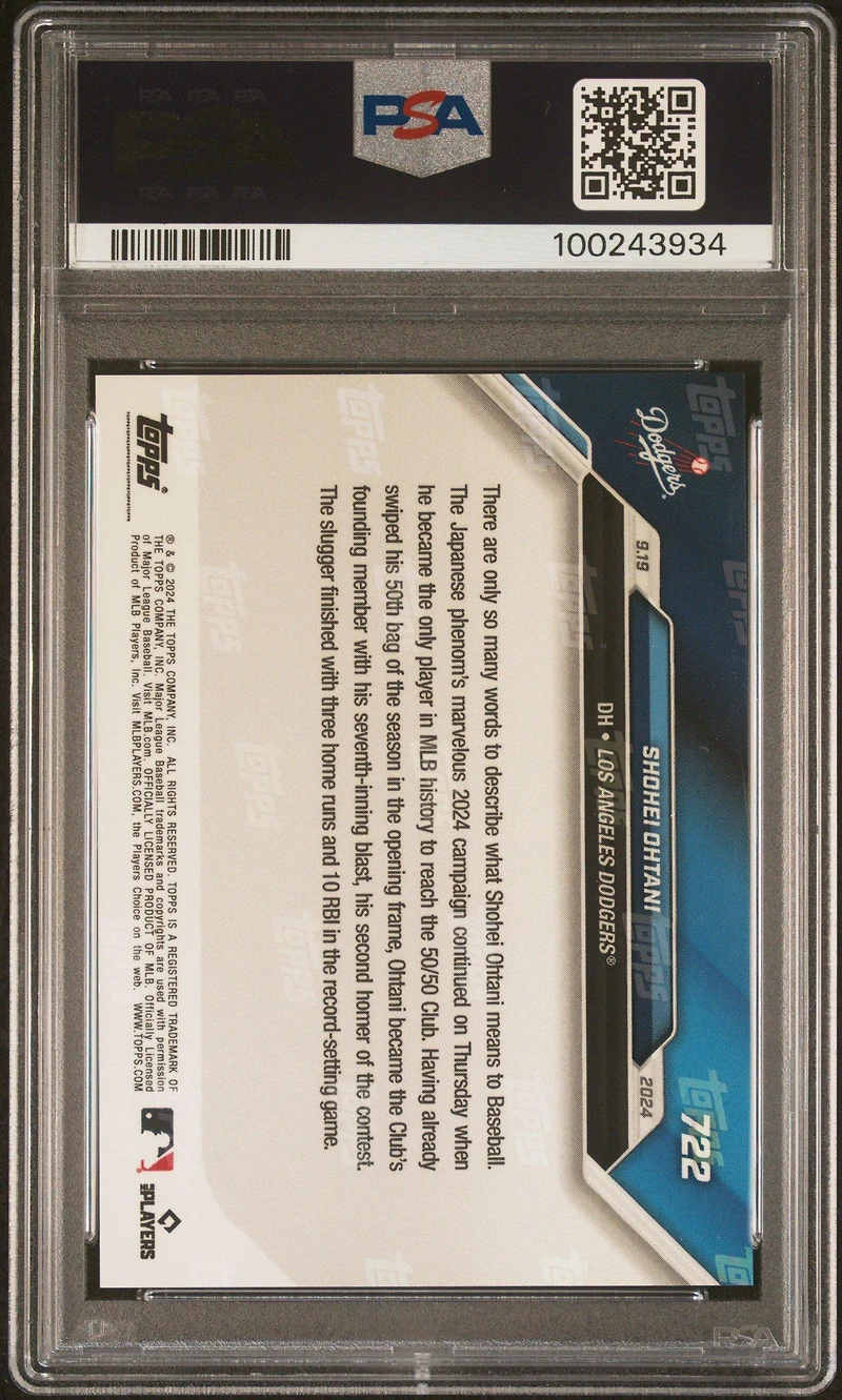 Topps Now Shohei Ohtani PSA