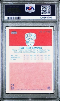 1986 Fleer 32 Patrick Ewing PSA