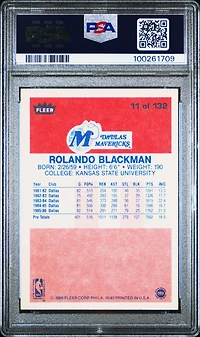 1986 Fleer 11 Rolando Blackman PSA 9