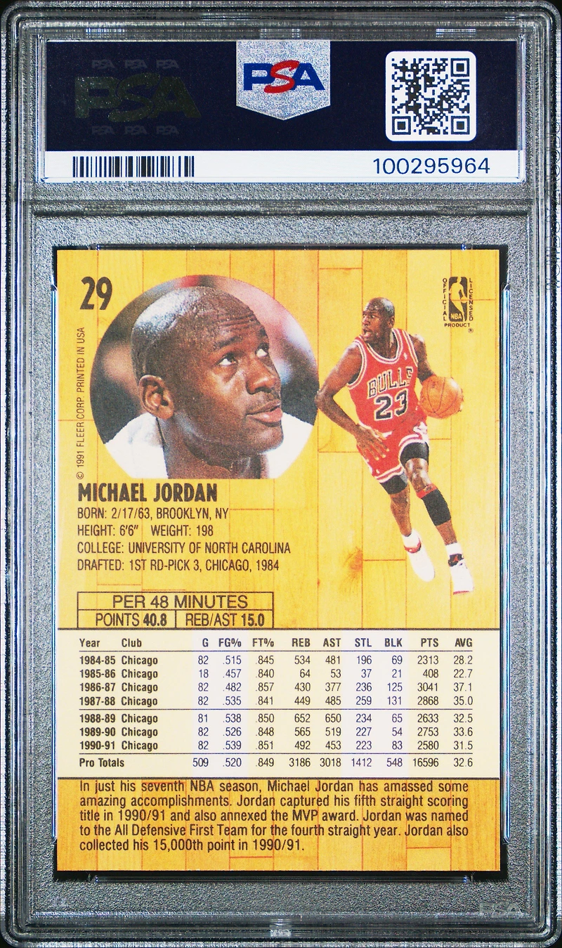 Fleer Michael Jordan PSA