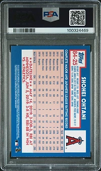 2019 Topps Update 1984 Topps Baseball 84-25 Shohei Ohtani PSA 10