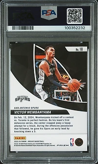 2023 Panini Mosaic Elevate 18 Victor Wembanyama Green PSA
