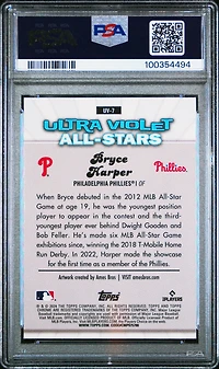 2024 Topps Chrome Ultraviolet All-stars Uv7 Bryce Harper PSA