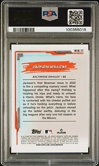 2024 Bowman Chrome My 1st Bowman M1b17 Jackson Holliday PSA 10