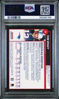 2002 Bowman Chrome 99 Tom Brady PSA 9