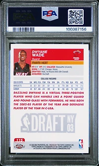 2003 Topps Chrome 115 Dwyane Wade PSA