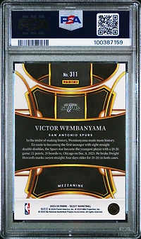 2023 Panini Select Victor Wembanyama PSA