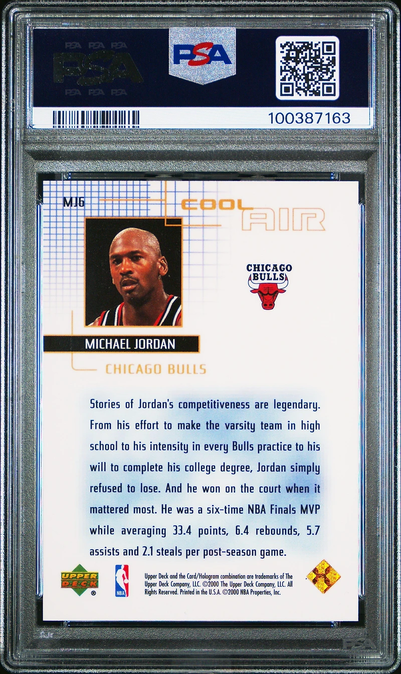 1999 Upper Deck Cool Air Mj6 Michael Jordan PSA 10