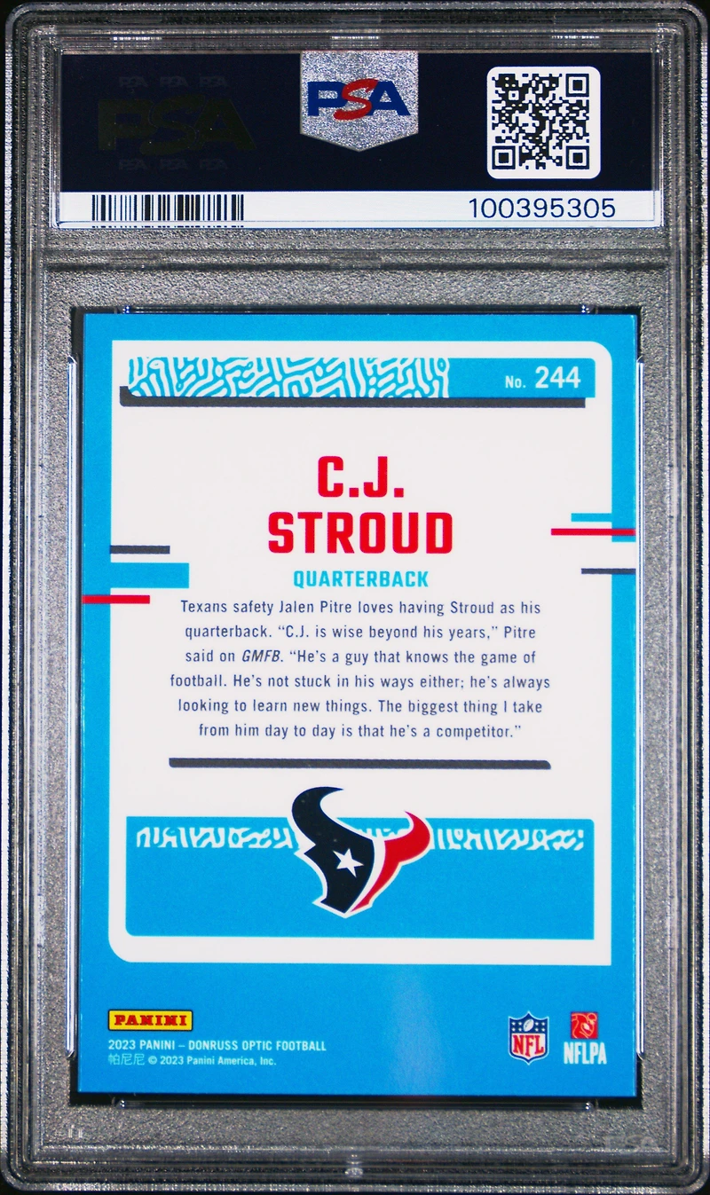 2023 Panini Donruss Optic 244 Cj Stroud PSA