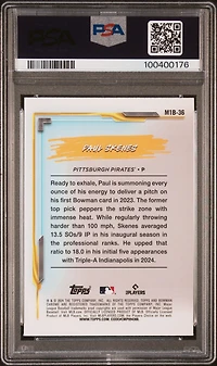 2024 Bowman Chrome Mega Box My 1st Bowman 36 Paul Skenes PSA 10