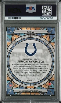2023 Panini Mosaic Stained Glass Sg23 Anthony Richardson PSA 10