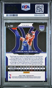 2020 Panini Prizm 262 Tyrese Haliburton Ice PSA