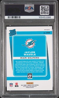 2021 Panini Donruss Optic 208 Jaylen Waddle Freedom PSA 9