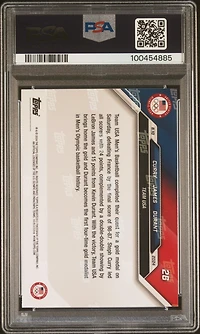 2024 Topps Now Olympic Games 26 Kevin Durant/lebron James/steph Curry PSA