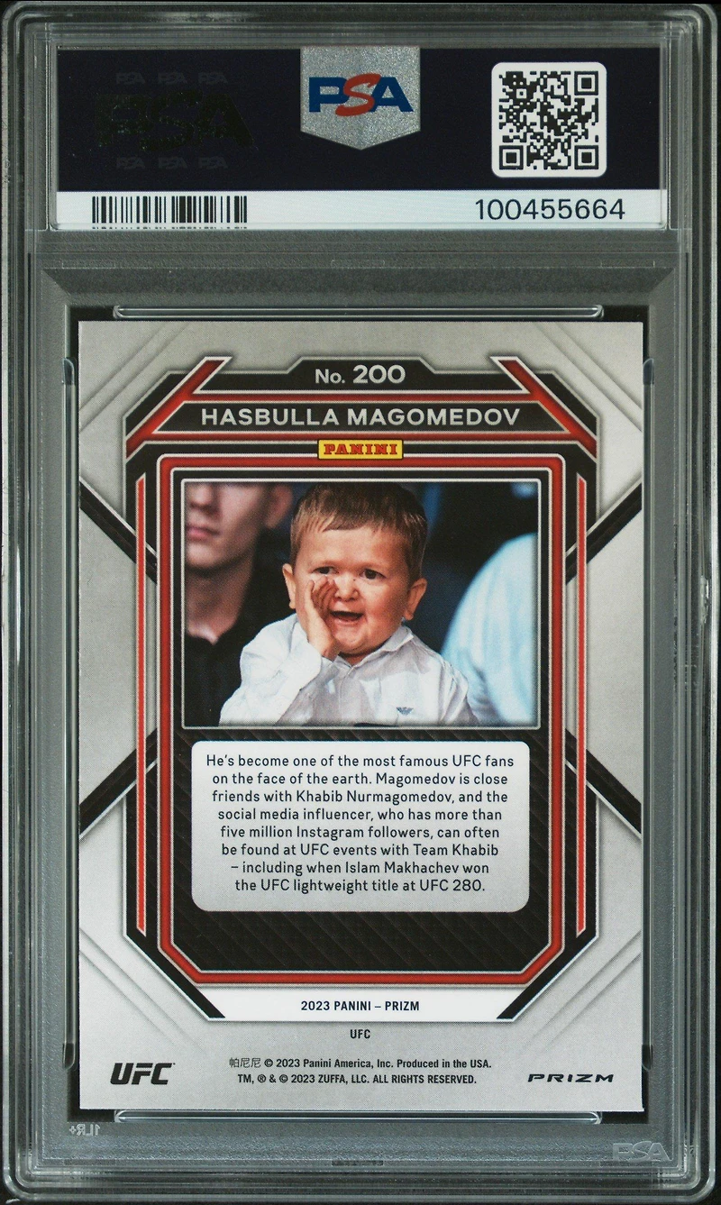 2023 Panini Prizm Ufc 200 Hasbulla Magomedov Ice PSA 9