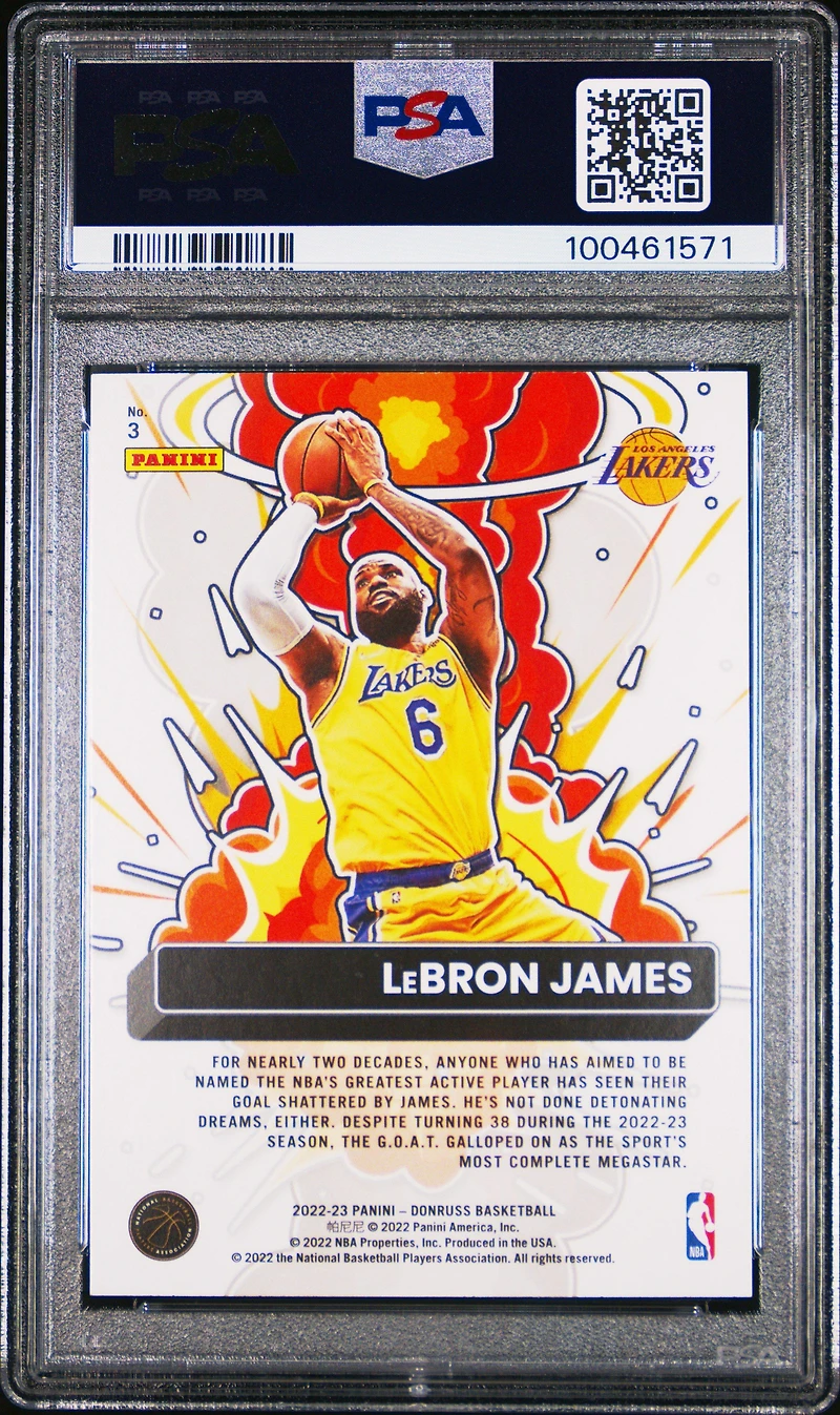 Panini Donruss Bomb Squad Lebron James PSA