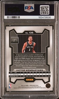 2023 Panini Prizm 136 Victor Wembanyama PSA