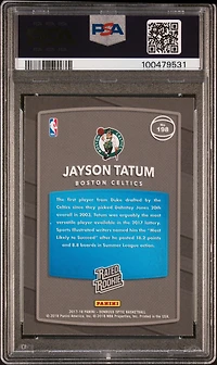 2017 Panini Donruss Optic 198 Jayson Tatum PSA