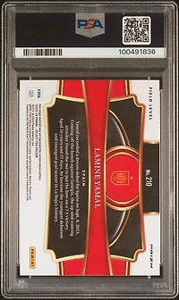 2023-24 Panini Select Fifa 210 Lamine Yamal Purple Mojo PSA 9