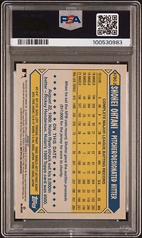 2022 Topps Chrome 1987 Topps Baseball 87bc2 Shohei Ohtani PSA 10
