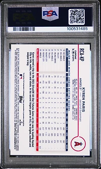 2024 Topps Chrome Logofractor Edition Mlb Refractor Chrome Autographs Rcakp Kyren Paris Gold Refractor PSA 9