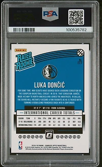 2018 Panini Donruss Optic 177 Luka Doncic PSA