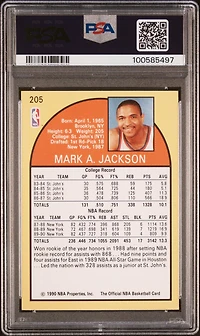 1990 Hoops 205 Mark Jackson PSA