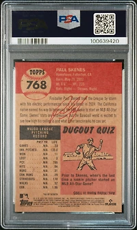 2024 Topps Living 768 Paul Skenes PSA 10