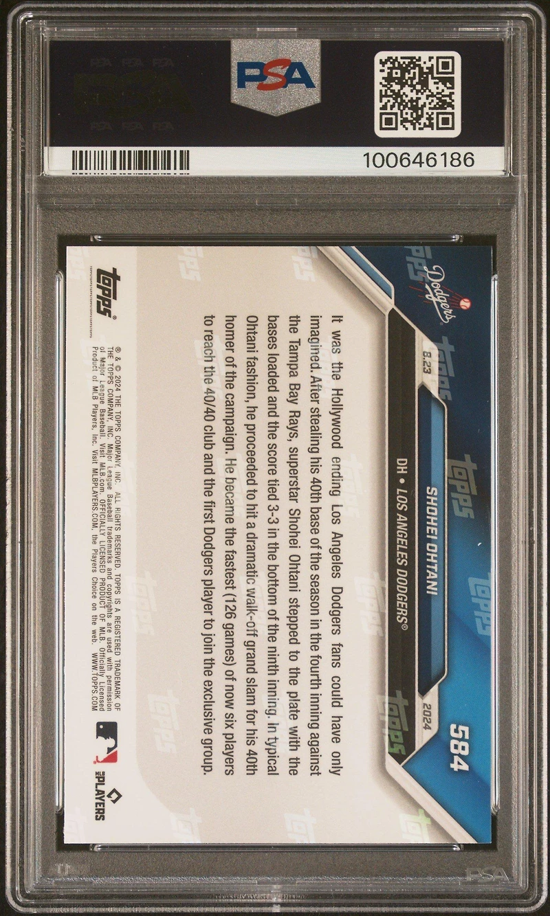 2024 Topps Now 584 Shohei Ohtani PSA