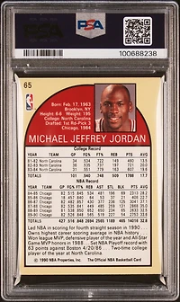 1990 Hoops 65 Michael Jordan PSA