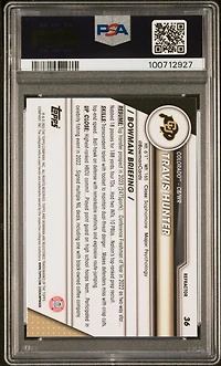2023 Bowman University Chrome 36 Travis Hunter Refractor PSA