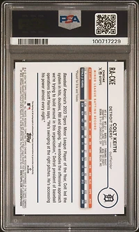 2024 Topps Chrome Rookie Autographs Racke Colt Keith PSA
